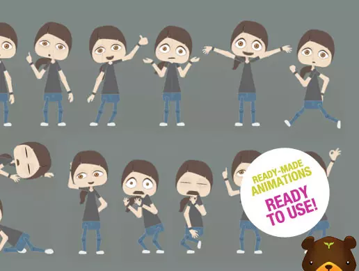 100 Daily Life | 2D Puppet Animations | Unisex Minimal Vector Style - Free Download