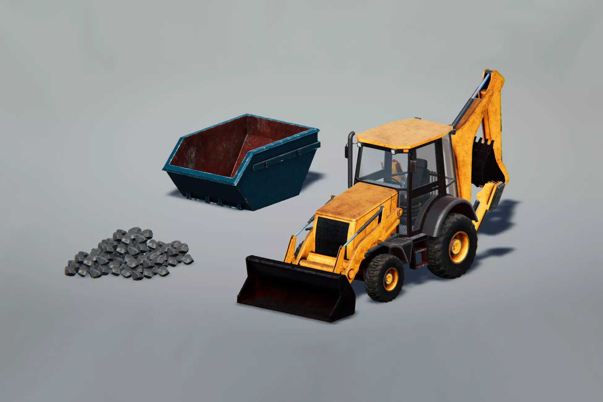 Backhoe Controller - HEAVY MACHINERY - Unity Free Download