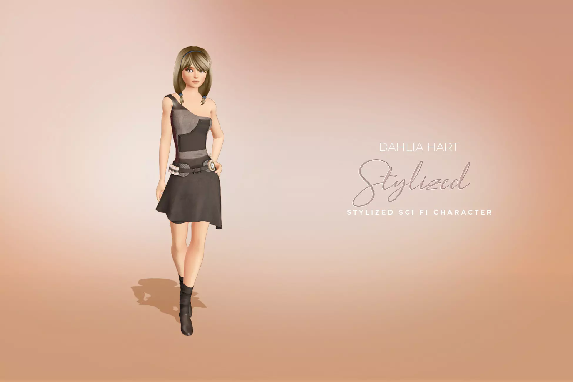 Dahlia Hart: Stylized Sci-Fi Character - Unity Free Download